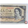 Image 2 : Canada $50 Bill 1954DF "Devil's Face" : Beattie/Coyne #AH2243301 (CCCS Cert : F-15)