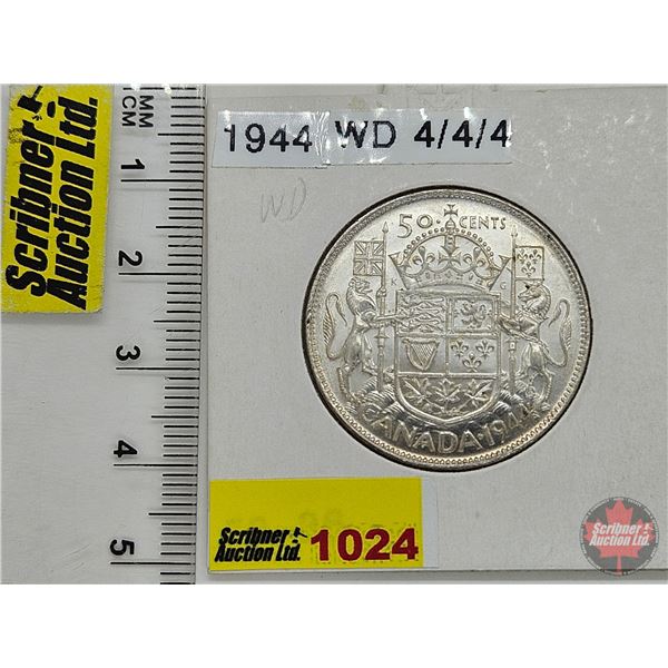 Canada Fifty Cent 1944 (Consignor Tag: WD 4/4/4)