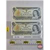 Image 1 : Canada $1 Bills 1973 (2 Consecutive) : Crow/Bouey #AMH6501859-1860