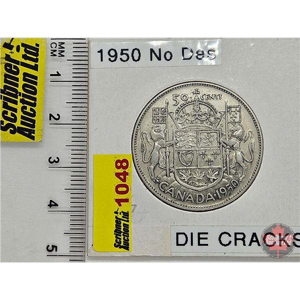 Canada Fifty Cent 1950 (Consignor Tag: No Des : Die Cracks)