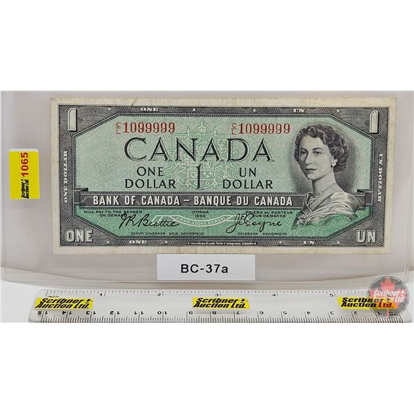 Canada $1 Bill 1954 : Beattie/Coyne #CL1099999