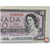 Image 3 : Canada $10 Bill 1954 : Beattie/Rasminsky #JV6325599 (CCCS Cert: EF-40 Extra Fine : 2 Tears)