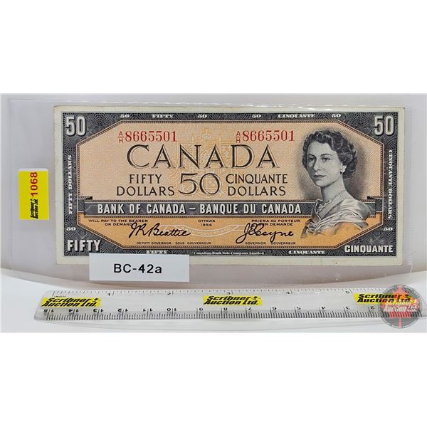Canada $50 Bill 1954 : Beattie/Coyne #AH8665501