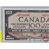 Image 2 : Canada $100 Bill 1954 : Lawson/Bouey #CJ0714599
