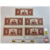 Image 7 : Bank of Canada $2 Bills 1937 (5): - Gordon/Towers #MB6857947 - Gordon/Towers #MB6871786 - Gordon/Tow