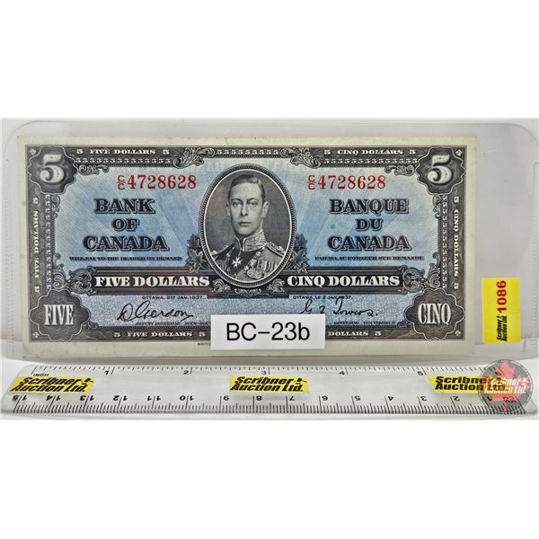 Bank of Canada $5 Bill 1937 : Gordon/Towers #CC4728628