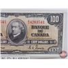 Image 3 : Bank of Canada $100 Bill 1937 : Coyne/Towers #BJ4263541