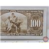 Image 6 : Bank of Canada $100 Bill 1937 : Coyne/Towers #BJ4263541