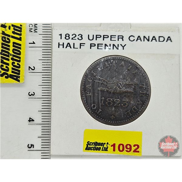Upper Canada 1823 : To Facilitate Trade : Sloop Token : Half Penny 1823