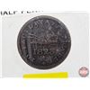 Image 2 : Upper Canada 1823 : To Facilitate Trade : Sloop Token : Half Penny 1823