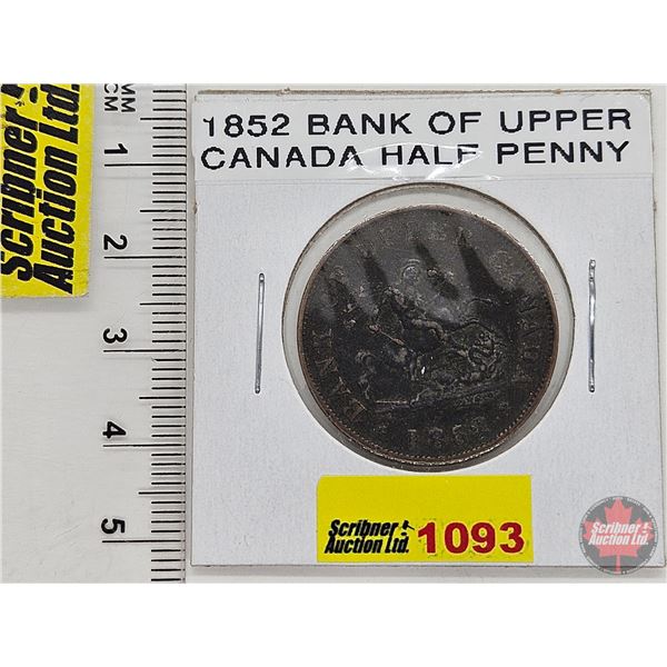 Bank of Upper Canada 1852 Half Penny