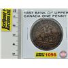 Image 1 : Bank of Upper Canada 1857 One Penny