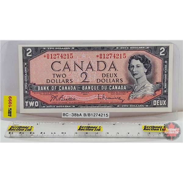 Canada $2 Bill 1954 *Replacement : Beattie/Rasminsky # *BB1274215