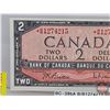 Image 2 : Canada $2 Bill 1954 *Replacement : Beattie/Rasminsky # *BB1274215