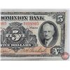 Image 3 : The Dominion Bank $5 Bill : 1935 Toronto #1098805