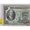 Image 2 : The Royal Bank of Canada $5 Bill 1933 : #207662