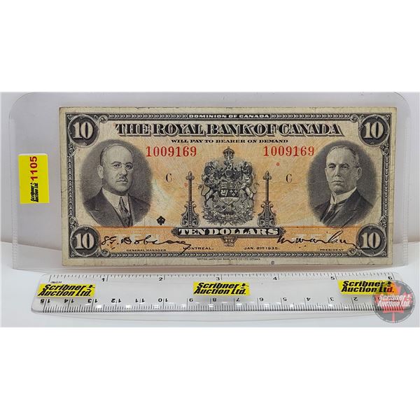 The Royal Bank of Canada $10 Bill 1935 : #1009169