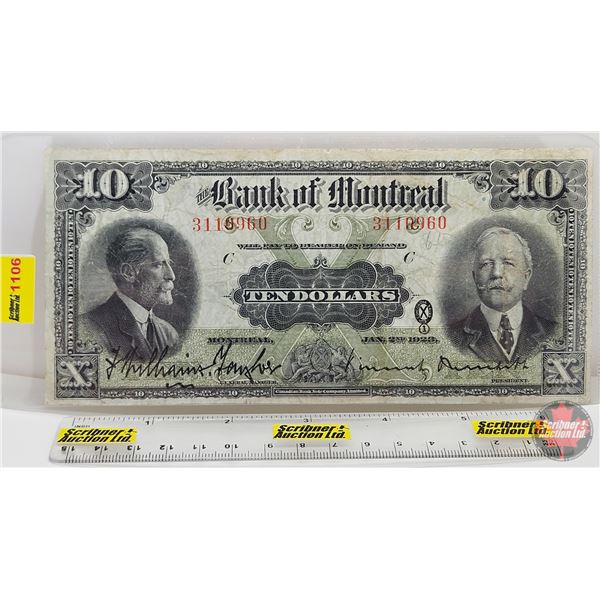 Bank of Montreal $10 Bill 1923 : #3110960