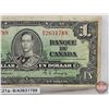Image 3 : Bank of Canada $1 Bill 1937 : Osbourne/Towers #BA2631788