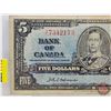 Image 2 : Bank of Canada $5 Bill 1937 : Osbourne/Towers #AC7342173