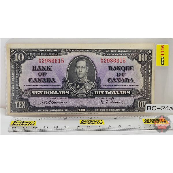 Bank of Canada $10 Bill 1937 : Osbourne/Towers #AD3986615