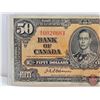 Image 2 : Bank of Canada $50 Bill 1937 : Osbourne/Towers #AH0020661