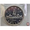 Image 2 : Canada One Dollar 1947 Blunt 7 (ICCS Cert : MS-63)