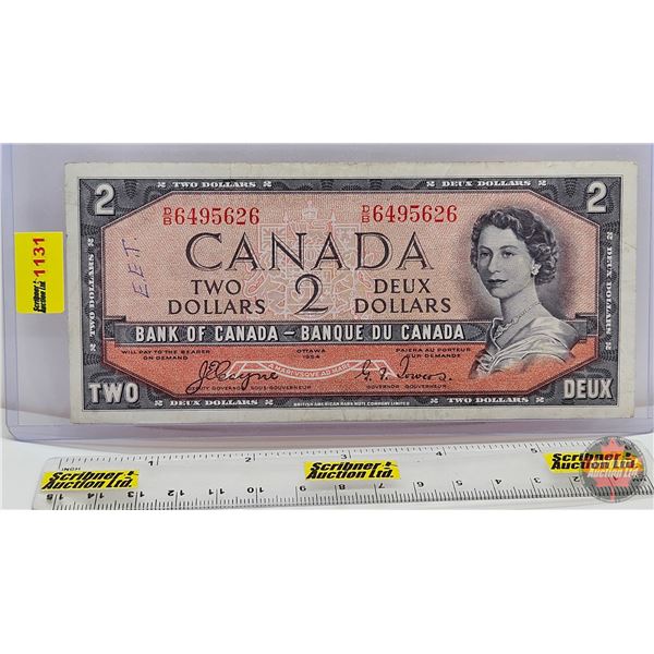 Canada $2 Bill 1954DF "Devil's Face" : Coyne/Towers #DB6495626