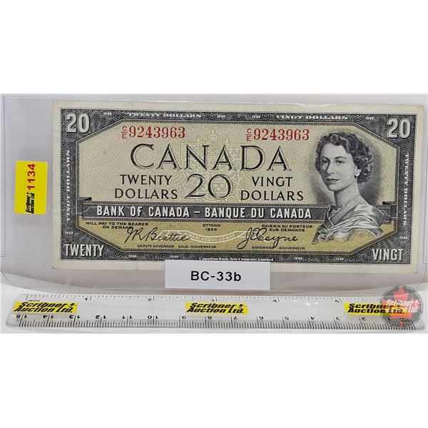 Canada $20 Bill 1954DF "Devil's Face" : Beattie/Coyne #CE9243963