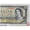 Image 2 : Canada $20 Bill 1954DF "Devil's Face" : Beattie/Coyne #CE9243963