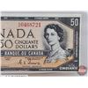 Image 2 : Canada $50 Bill 1954DF "Devil's Face" : Coyne/Towers #AH0468721