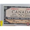 Image 3 : Canada $50 Bill 1954DF "Devil's Face" : Coyne/Towers #AH0468721