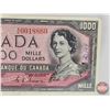 Image 2 : Canada $1000 Bill 1954DF "Devil's Face" : Coyne/Towers #AK0018860 (CCCS Cert : VF-20 Very Fine : Wri
