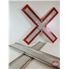 Image 4 : Reflective Aluminum Railroad Crossing Signs (2) (Measures : 48"H x 48"W)