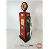 Image 2 : Novelty Gas Pump Clock & Miniature Cabinet  (Measures : 24"H x 8"W x 6"D)