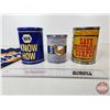 Image 2 : Collector Tin Trio : Surfco Coin Bank, NAPA Coin Bank w/Rag and Camel Lights Keg  (Largest Measures