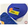 Image 9 : Collector Tin Trio : Surfco Coin Bank, NAPA Coin Bank w/Rag and Camel Lights Keg  (Largest Measures
