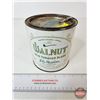 Image 1 : Walnut Tobacco Tin (Measures : 5-1/2"H x 5-1/4"Dia)
