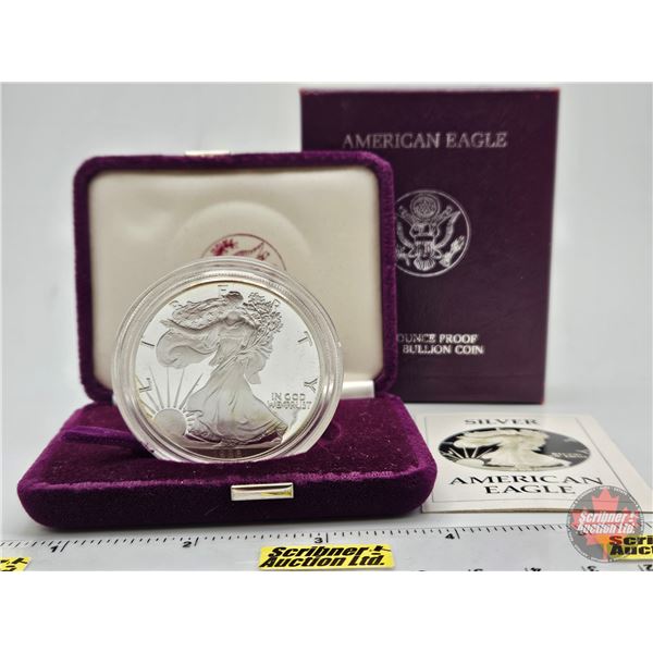 American Eagle : One Ounce Proof Fine Silver Bullion Coin : 1986 (COA 99.99%) (GST Exempt)