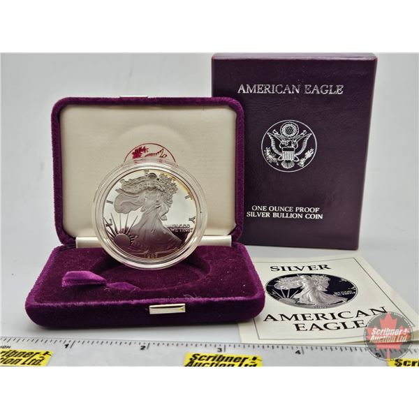 American Eagle : One Ounce Proof Fine Silver Bullion Coin : 1987 (COA 99.99%) (GST Exempt)