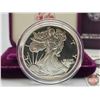 Image 2 : American Eagle : One Ounce Proof Fine Silver Bullion Coin : 1987 (COA 99.99%) (GST Exempt)