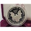 Image 3 : American Eagle : One Ounce Proof Fine Silver Bullion Coin : 1990 "S" (COA 99.99%) (GST Exempt)