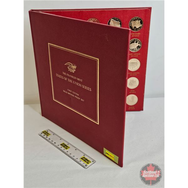 The Franklin Mint 1969 : States of the Union Series : First Edition : Solid Bronze Proof Fifty-Coin 