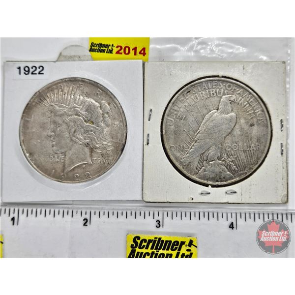 USA Peace Dollars (2): 1922; 1922