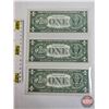 Image 5 : USA $1 Bills 1963A (3 Consecutive) : #K97428435A-436A-437A