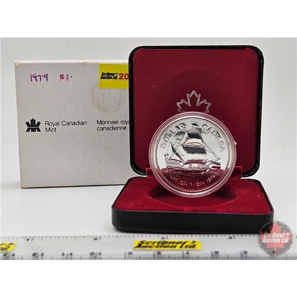 RCM Canada 1979 Silver Dollar : Griffon (Black Case)