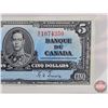 Image 3 : Bank of Canada $5 Bill 1937 : Gordon/Towers #RC1074350 (BCS Cert: Extra Fine 40 : Minor Stain)