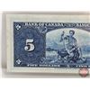 Image 5 : Bank of Canada $5 Bill 1937 : Gordon/Towers #RC1074350 (BCS Cert: Extra Fine 40 : Minor Stain)