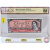 Image 1 : Canada $2 Bill 1954 : Beattie/Rasminsky #ER3526943 (BCS Cert: Almost UNC 58 Original)