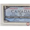 Image 2 : Canada $5 Bill 1954 *Replacement : Bouey/Rasminsky # *RX0314158 (BCS Cert: Extra Fine 40)